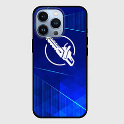Чехол для iPhone 13 Pro Chainsaw Man blue poly, цвет: 3D-черный