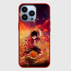 Чехол для iPhone 13 Pro Fire Luffy - One Piece, цвет: 3D-красный