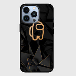 Чехол для iPhone 13 Pro Among Us golden poly, цвет: 3D-черный
