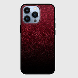Чехол для iPhone 13 Pro Амарантовый градиент крошка, цвет: 3D-черный