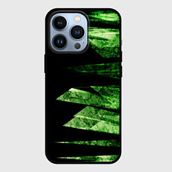 Чехол для iPhone 13 Pro Color green black, цвет: 3D-черный