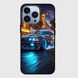 Чехол для iPhone 13 Pro ВМБ неоновый свет, цвет: 3D-черный