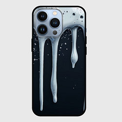 Чехол iPhone 13 Pro Белая объемная слизь текстура