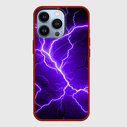 Чехол для iPhone 13 Pro Color purple black, цвет: 3D-красный