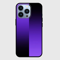 Чехол для iPhone 13 Pro Чёрно-сиреневый градиент пополам, цвет: 3D-черный