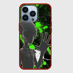Чехол для iPhone 13 Pro Инопланетянин и его эктоплазма, цвет: 3D-красный