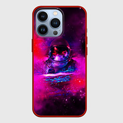 Чехол для iPhone 13 Pro Космонавт в космическом море, цвет: 3D-красный