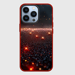 Чехол для iPhone 13 Pro Красные блестяшки текстура, цвет: 3D-красный