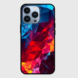 Чехол для iPhone 13 Pro Красные и синие минералы, цвет: 3D-черный
