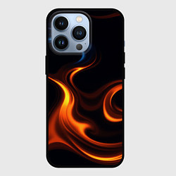 Чехол для iPhone 13 Pro The color is fire orange, цвет: 3D-черный