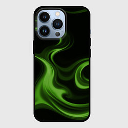 Чехол для iPhone 13 Pro Green black, цвет: 3D-черный
