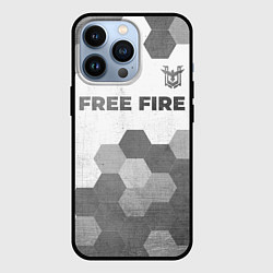 Чехол для iPhone 13 Pro Free Fire - white gradient посередине, цвет: 3D-черный