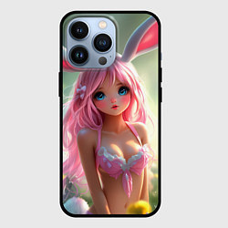 Чехол для iPhone 13 Pro Девушка с ушками зайца, цвет: 3D-черный