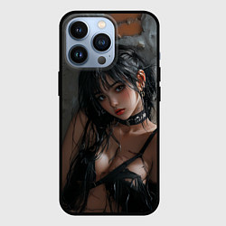 Чехол iPhone 13 Pro Азиатская брюнетка в рваном белье