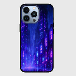 Чехол для iPhone 13 Pro Одинокий город неона, цвет: 3D-черный