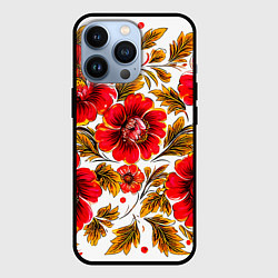 Чехол для iPhone 13 Pro Русская традиционная живопись, цвет: 3D-черный