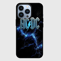 Чехол iPhone 13 Pro ACDC логотип ледяной с молнией