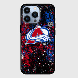 Чехол для iPhone 13 Pro Colorado Avalanche NHL black, цвет: 3D-черный