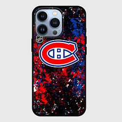 Чехол для iPhone 13 Pro Montreal Canadiens NHL black, цвет: 3D-черный