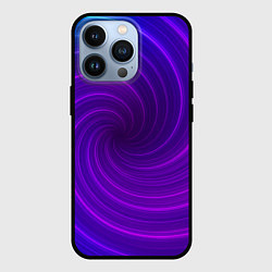 Чехол для iPhone 13 Pro Фиолетовая спираль, цвет: 3D-черный