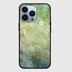 Чехол для iPhone 13 Pro Абстракция - faded spots on a green background, цвет: 3D-черный