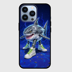 Чехол для iPhone 13 Pro Тралалеро тралала - акула киборг, цвет: 3D-черный