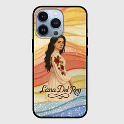 Чехол для iPhone 13 Pro Lana Del Rey в платье с цветами, цвет: 3D-черный