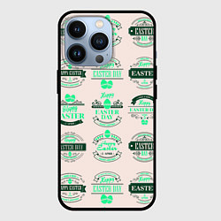 Чехол для iPhone 13 Pro Easter turquoise, цвет: 3D-черный