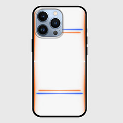 Чехол для iPhone 13 Pro Neon white orange blue, цвет: 3D-черный