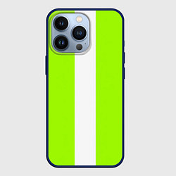 Чехол iPhone 13 Pro Color light green white stripes
