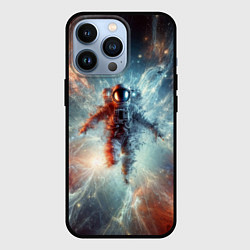 Чехол для iPhone 13 Pro Космонавт в космической туманности, цвет: 3D-черный
