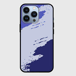 Чехол для iPhone 13 Pro Сине-голубые неравномерные полосы, цвет: 3D-черный