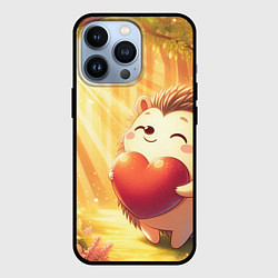 Чехол для iPhone 13 Pro Солнечный ёж в лесу, цвет: 3D-черный
