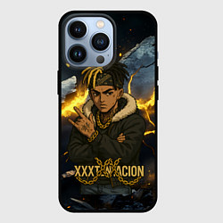 Чехол для iPhone 13 Pro XXXTentacion мультяшный стиль, цвет: 3D-черный