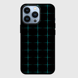 Чехол для iPhone 13 Pro Color black blue crosses, цвет: 3D-черный