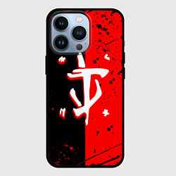 Чехол для iPhone 13 Pro Doom текстура краски, цвет: 3D-черный