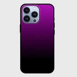 Чехол для iPhone 13 Pro Purple gradient, цвет: 3D-черный