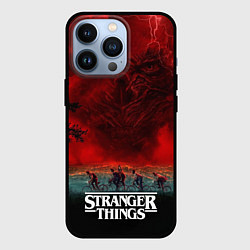 Чехол для iPhone 13 Pro Векна и герои финального сезона Stranger things, цвет: 3D-черный