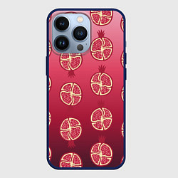 Чехол для iPhone 13 Pro Сочные гранаты, цвет: 3D-тёмно-синий