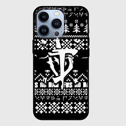 Чехол для iPhone 13 Pro Doom x elders scrolls pattern, цвет: 3D-черный