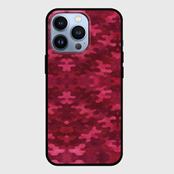 Чехол iPhone 13 Pro Малиновый комуфляж