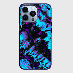Чехол для iPhone 13 Pro Пламя, цвет: 3D-тёмно-синий
