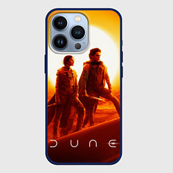 Чехол для iPhone 13 Pro Пол Атрейдес и Чани Dune part two, цвет: 3D-тёмно-синий