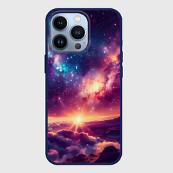 Чехол для iPhone 13 Pro Фантастический космос вид с планеты, цвет: 3D-тёмно-синий
