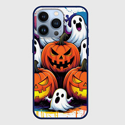 Чехол для iPhone 13 Pro Happy Halloween 25, цвет: 3D-тёмно-синий