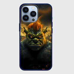 Чехол для iPhone 13 Pro Шрек после взрыва, цвет: 3D-тёмно-синий