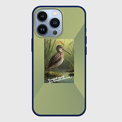 Чехол для iPhone 13 Pro Кулик и болото, цвет: 3D-тёмно-синий