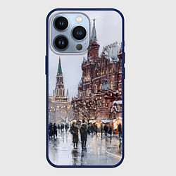 Чехол для iPhone 13 Pro Московский новогодний день, цвет: 3D-тёмно-синий
