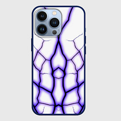 Чехол для iPhone 13 Pro Color white purple, цвет: 3D-тёмно-синий
