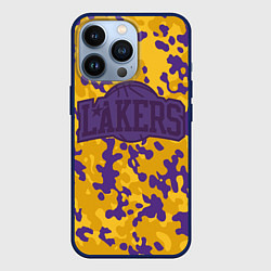 Чехол для iPhone 13 Pro NBA LA Lakers, цвет: 3D-тёмно-синий